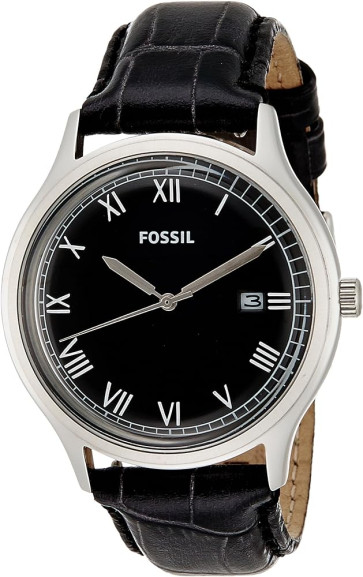 Correa de reloj Fossil FS4746 Cuero Negro 22mm